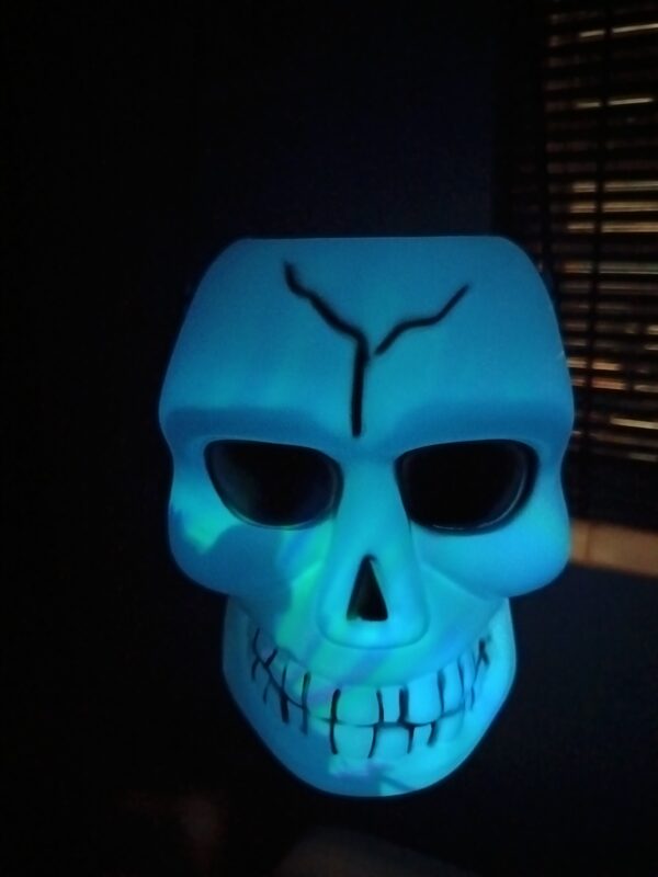 Lightup Halloween skull trick or treat bucket