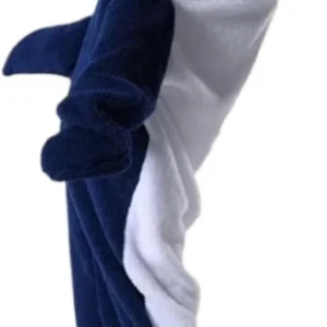 🦈 Oversized Adult Shark Blanket Onesie (Fits up to Large)